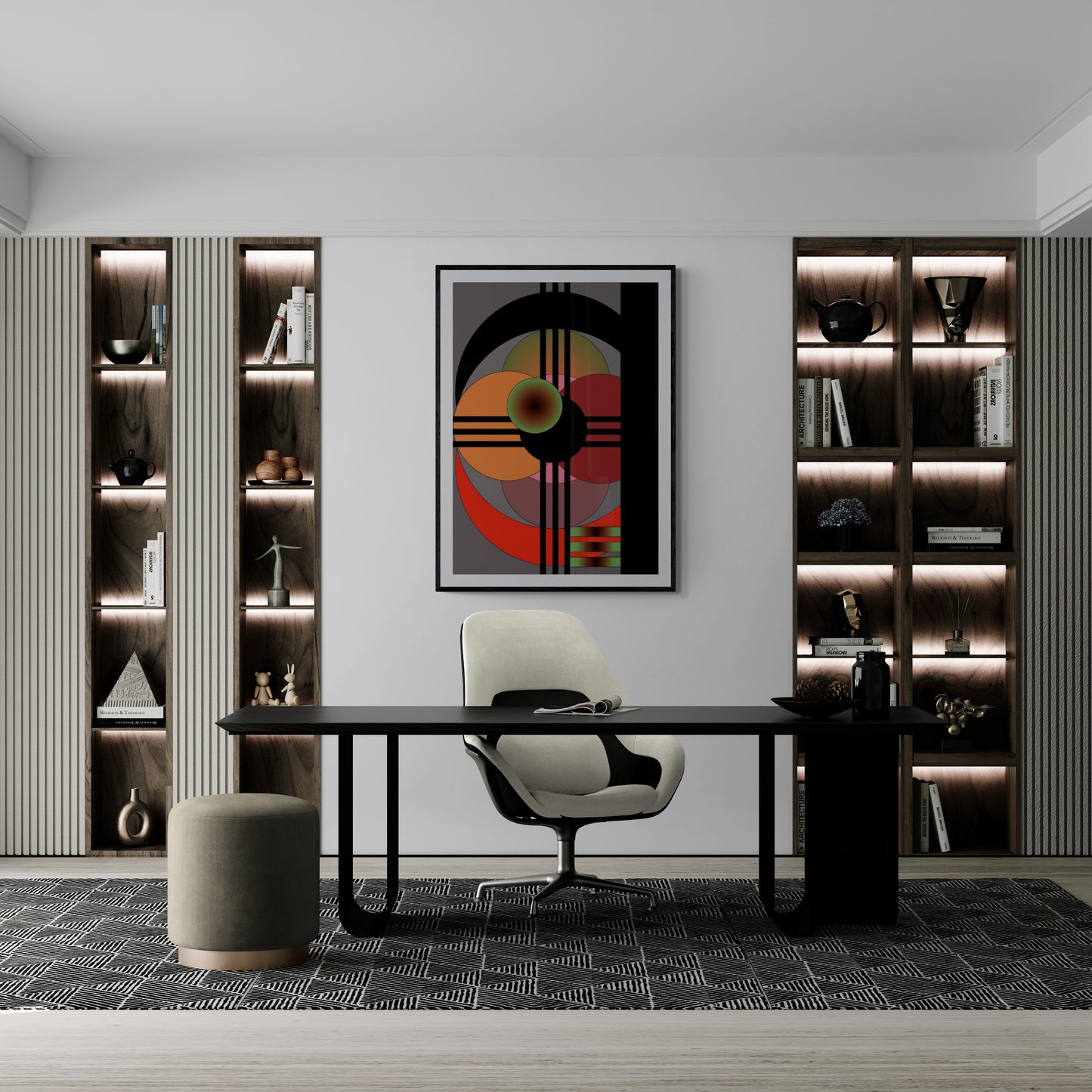 Wall art poster contemporary graphic design art work abstract