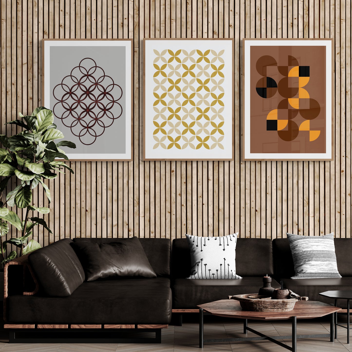 Wall art poster contemporary graphic design art work abstract, physical item prints Bauhaus inspired Scandinavian Swedish interior design