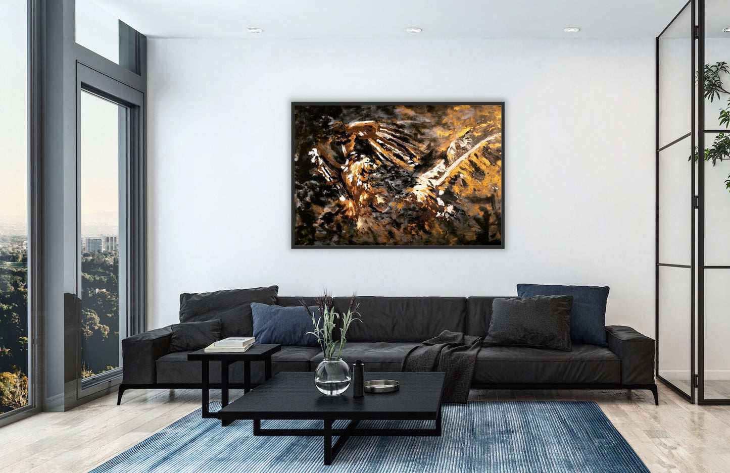 FINE ART PRINT Abstract "Master eagles" with artistic finish wall art Scandinavian style