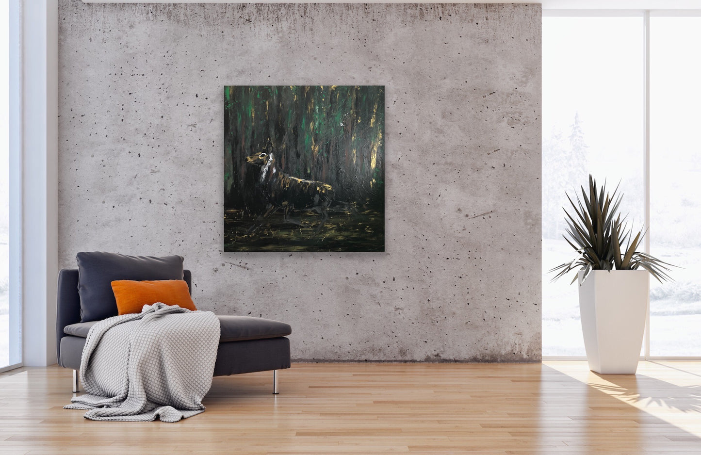 FINE ART PRINT Abstract "Mr Bauer" with artistic finish wall art Scandinavian style (kopia)