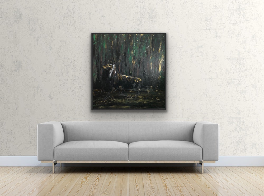 FINE ART PRINT Abstract "Mr Bauer" with artistic finish wall art Scandinavian style (kopia)