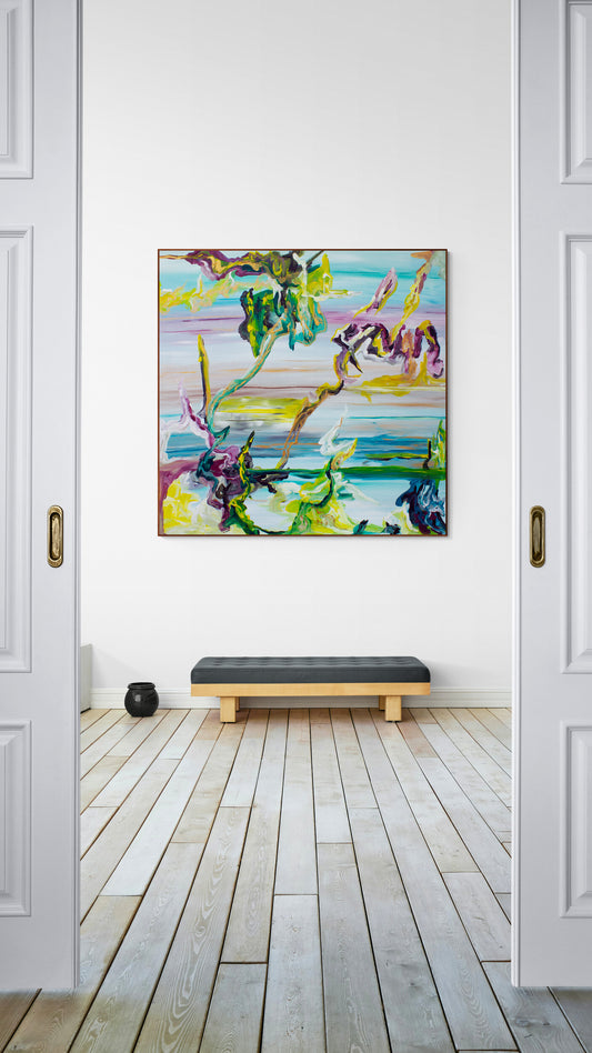 CANVAS PRINT abstract Dali with artistic finish wall art Scandinavian style