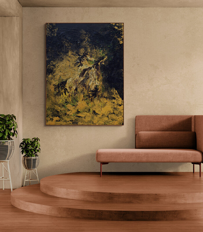 Abstract canvas print with artistic finish "The amazing two"
