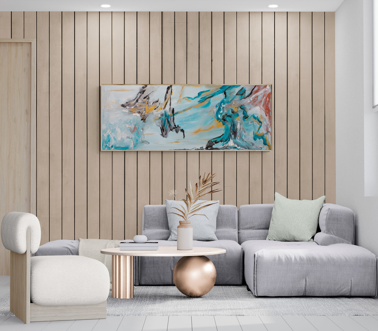 CANVAS PRINT "Parallel Universe" abstract with artistic finish wall art Scandinavian style