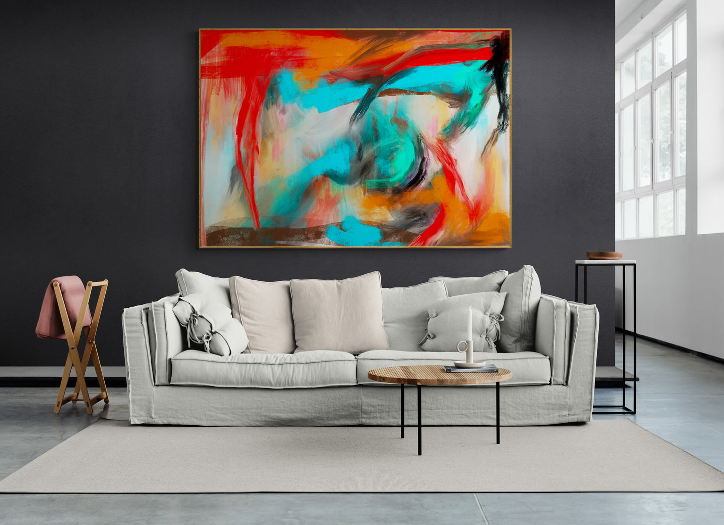 FINE ART PRINT Abstract anger with artistic finish wall art Scandinavian style