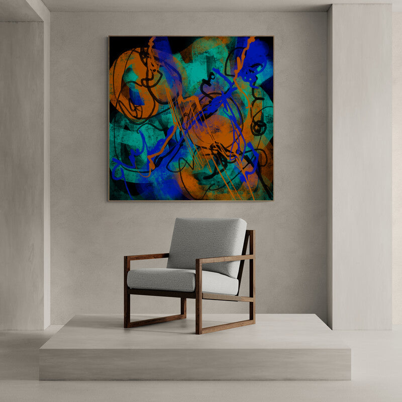 Abstract canvas art print with artistic finish Scandinavian style