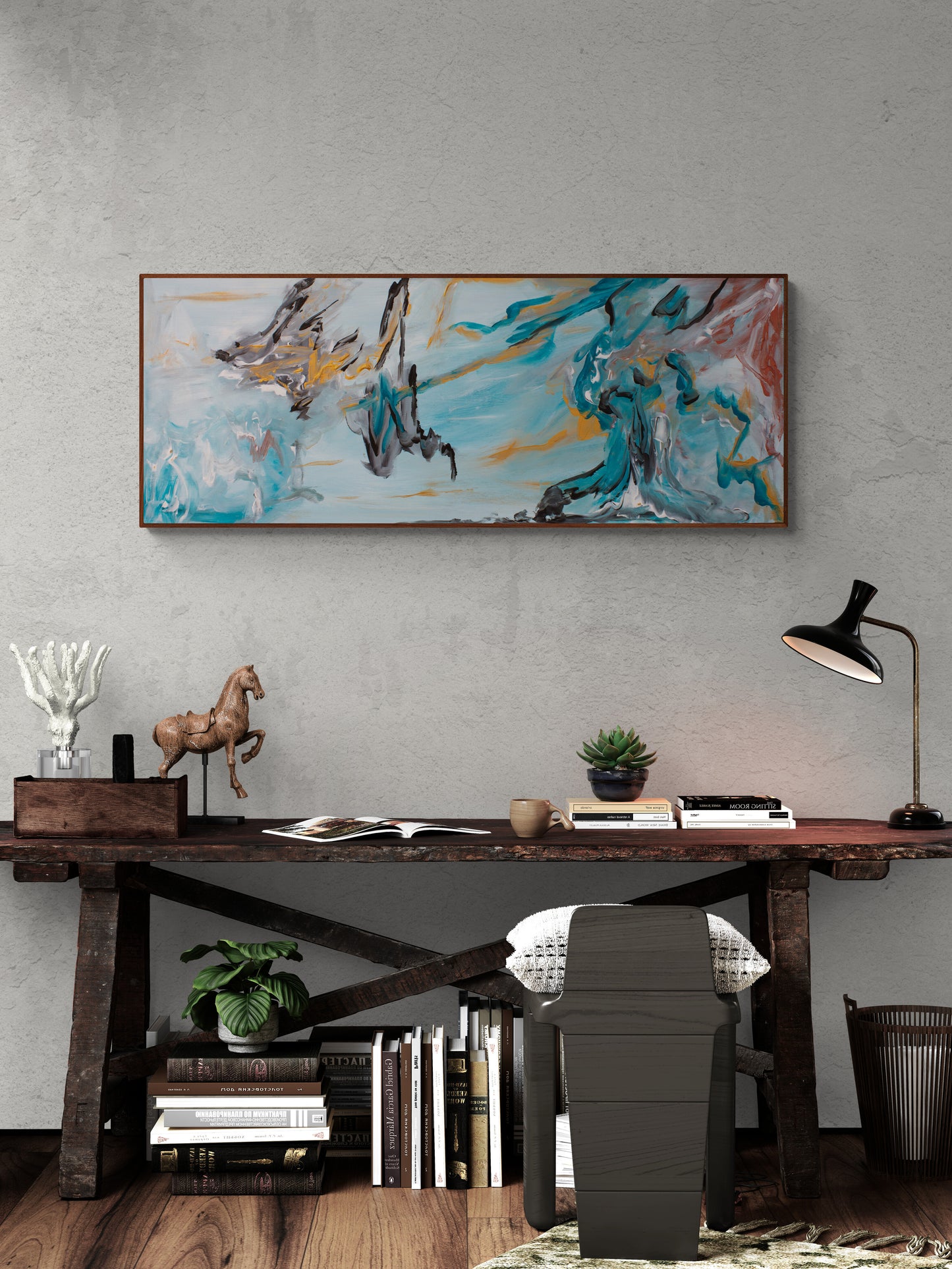 CANVAS PRINT "Parallel Universe" abstract with artistic finish wall art Scandinavian style