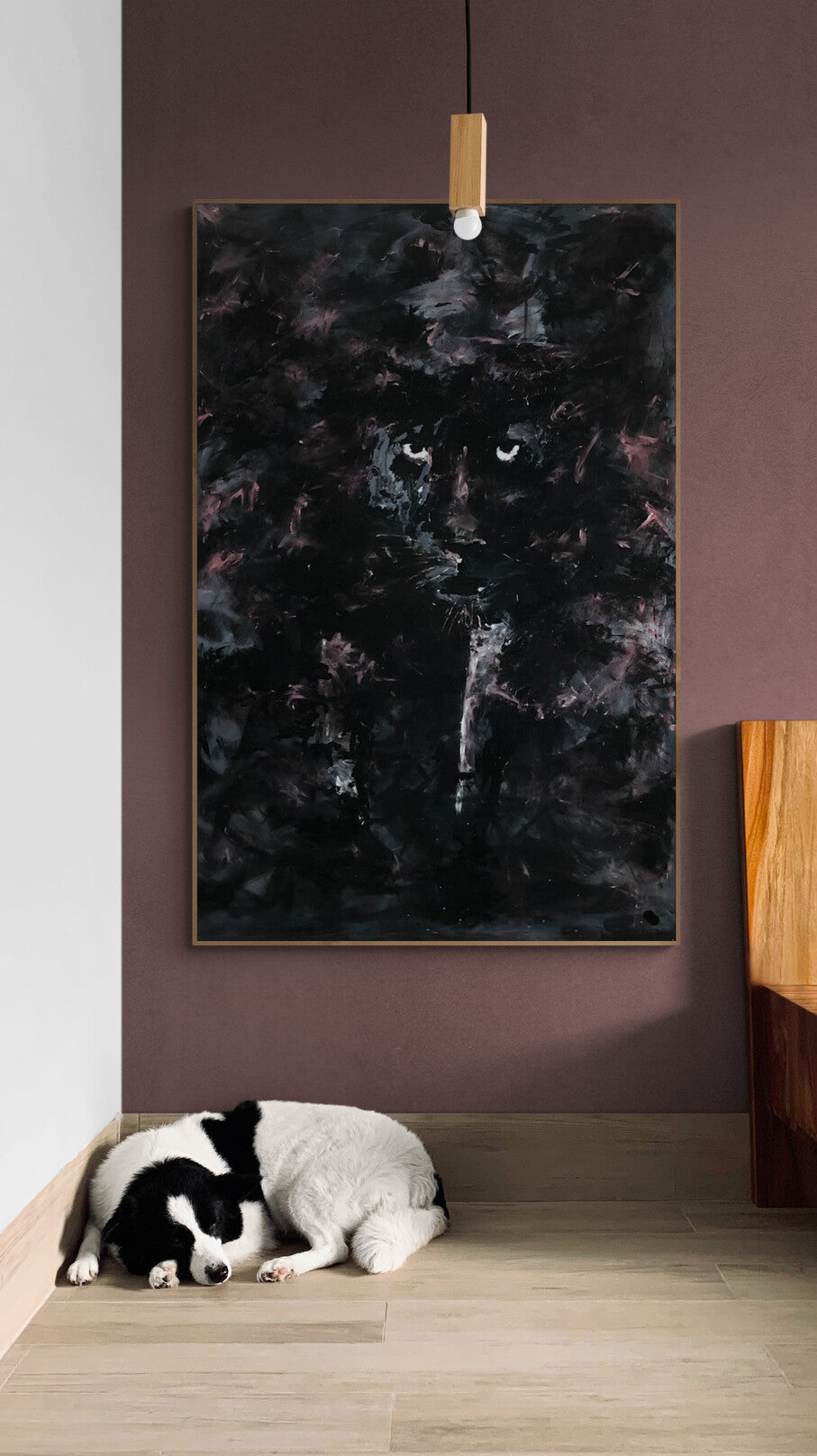 FINE ART PRINT black Panther with artistic finish wall art Scandinavian style jaguar