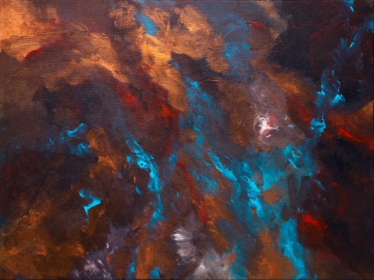 Original art work contemporary painting abstract "Storm"